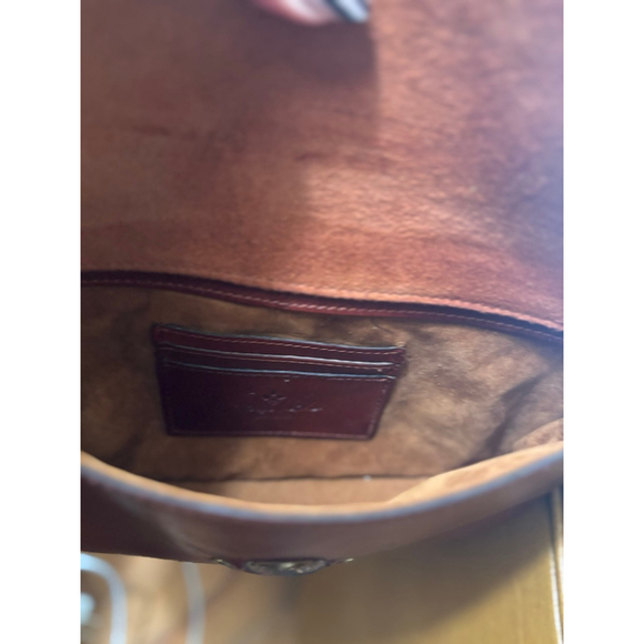 Patricia Nash Patchwork Leather Crossbody Bag Brown Black One Size - Picture 9 of 13